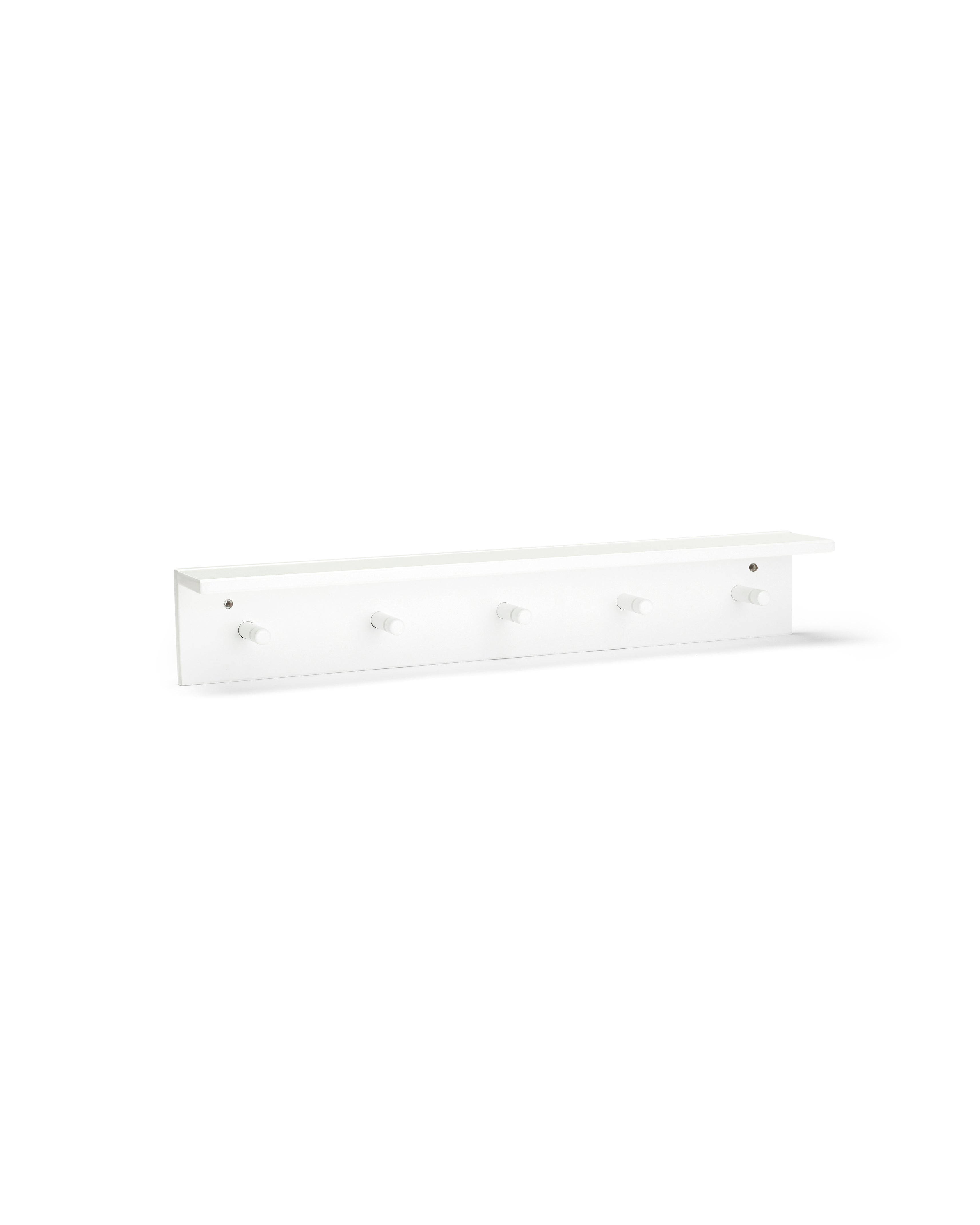Shelf with hooks white 