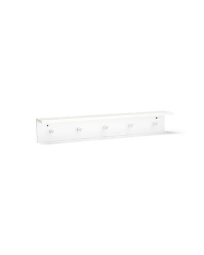 Shelf with hooks white