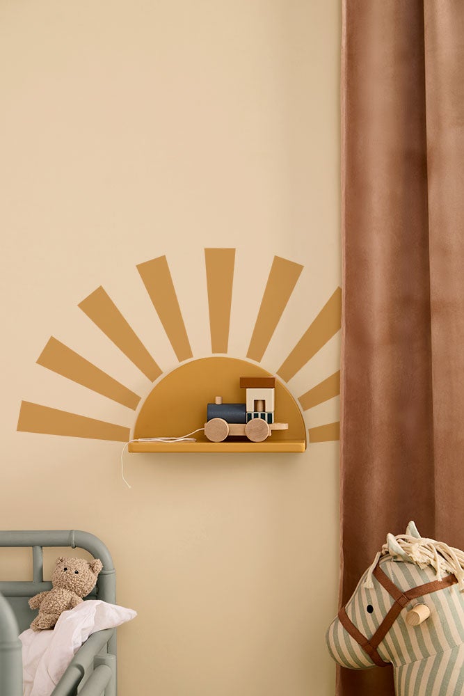 Shelf circle mustard incl stickers