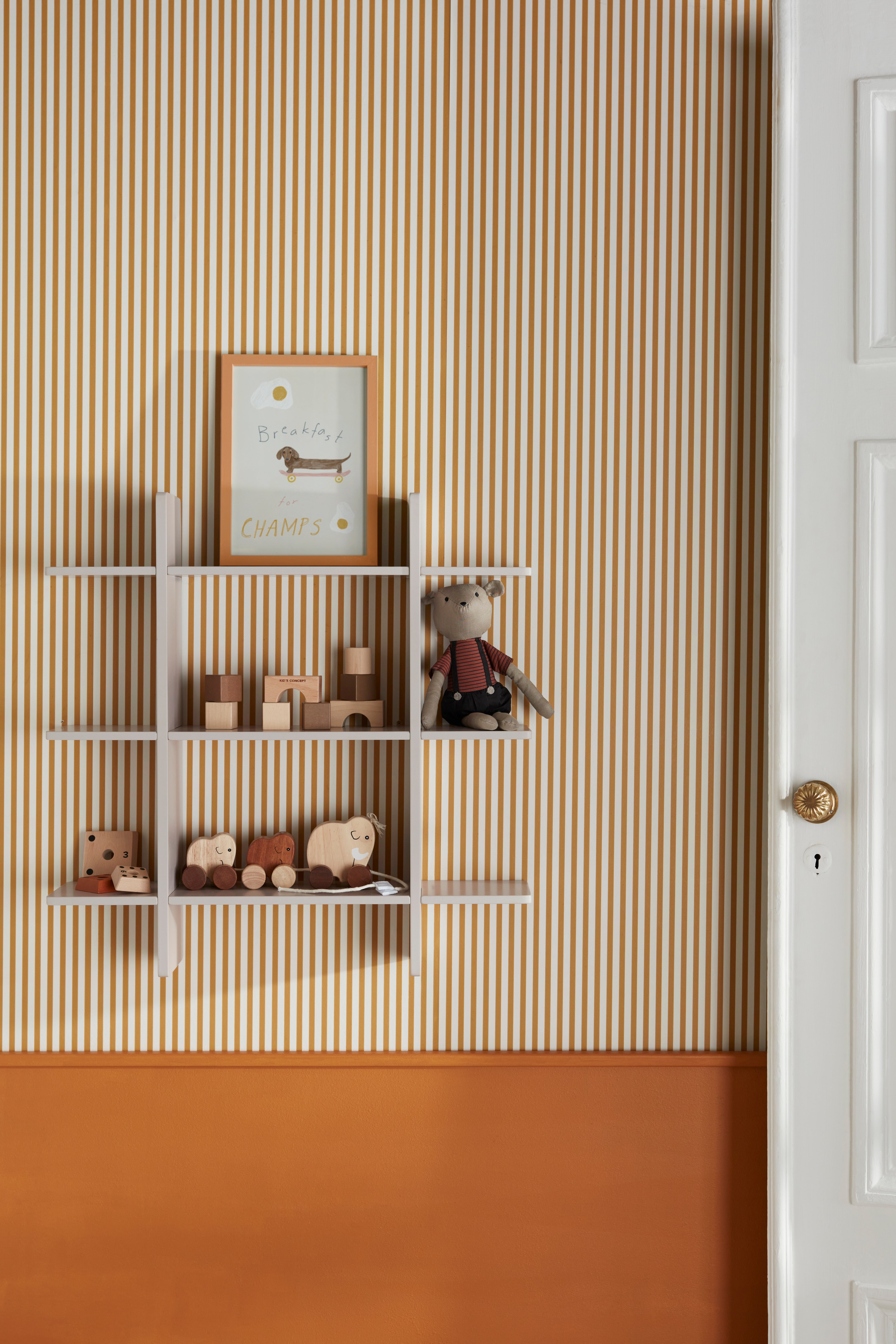 Wall shelf 3 level grey