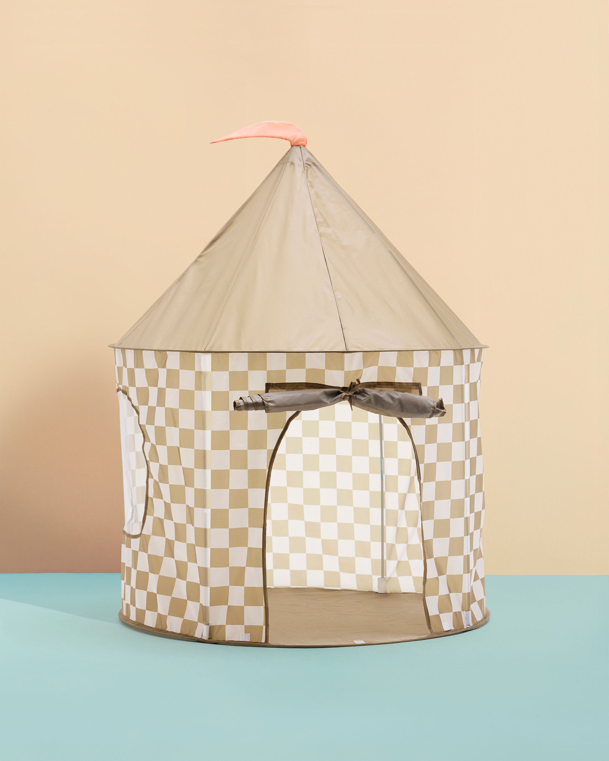 Tent check khaki