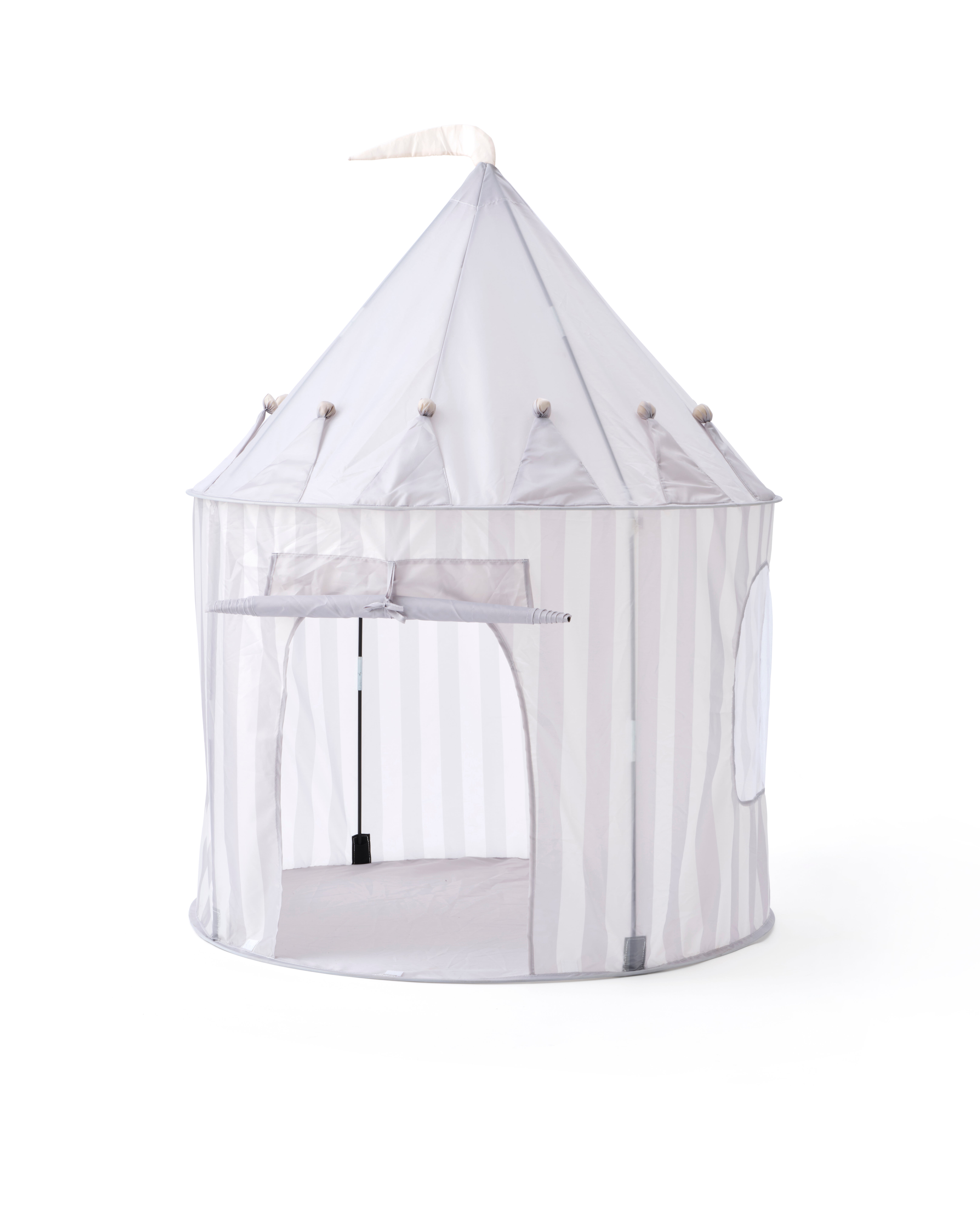 Play tent stripe grey