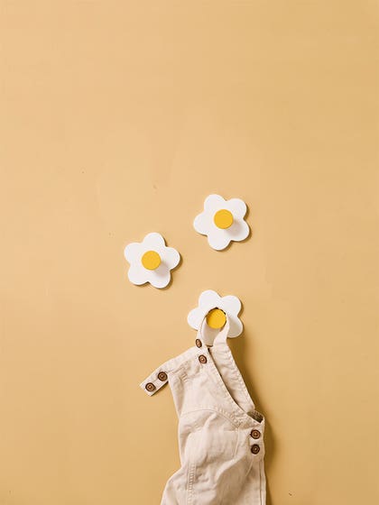 Hook flower white 3 pcs
