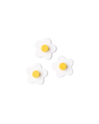 Hook flower white 3 pcs