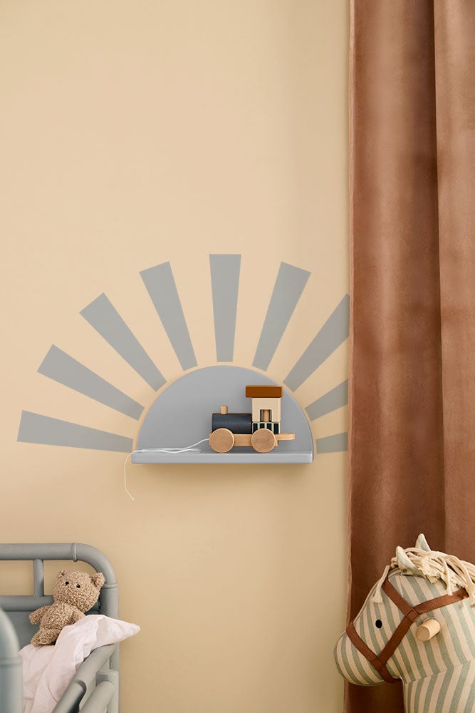 Shelf circle light blue incl stickers