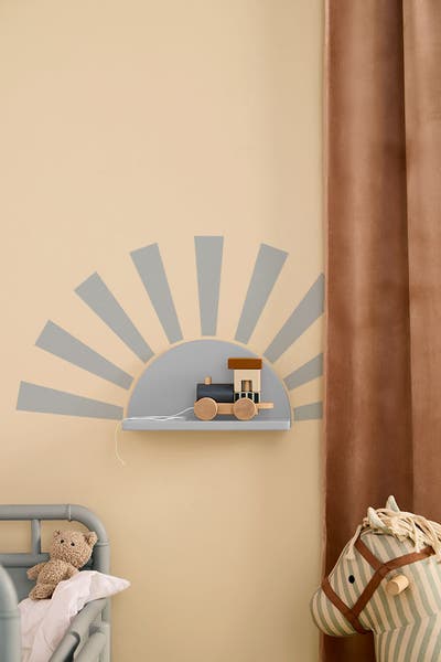 Shelf circle light blue incl stickers