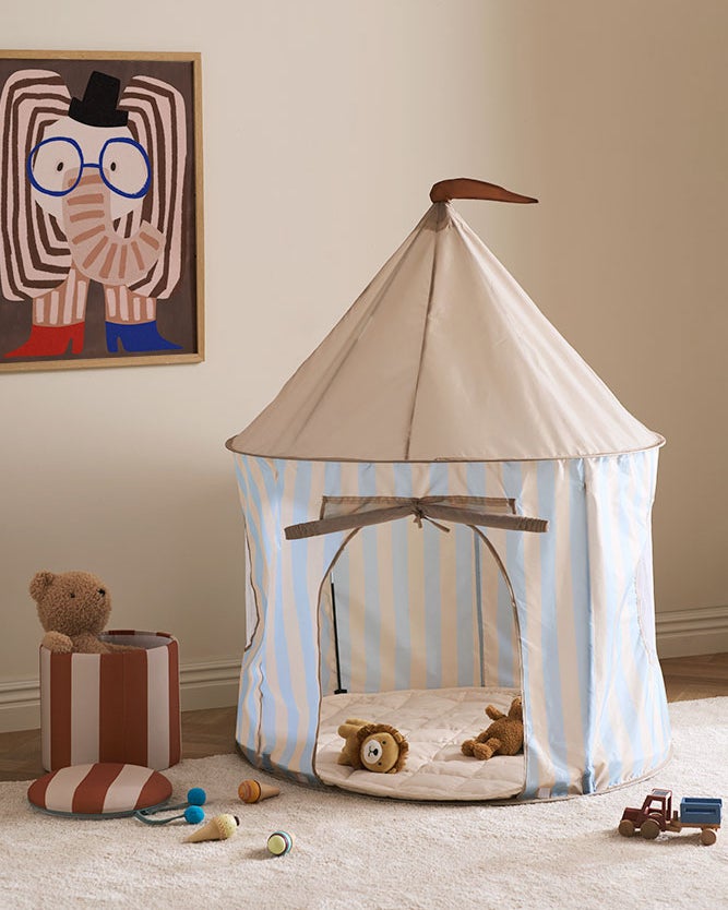 Tent stripe light blue