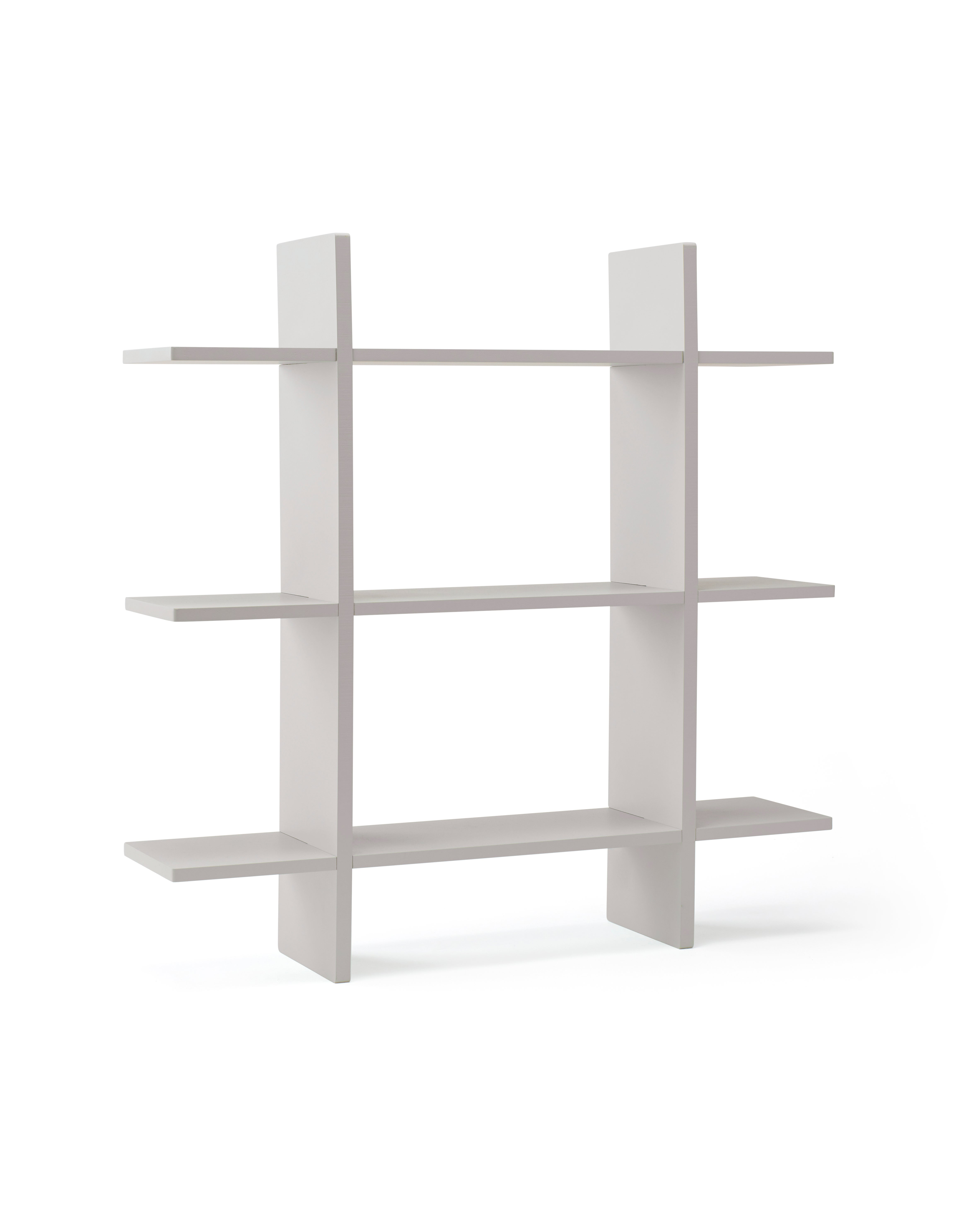 Wall shelf 3 level grey