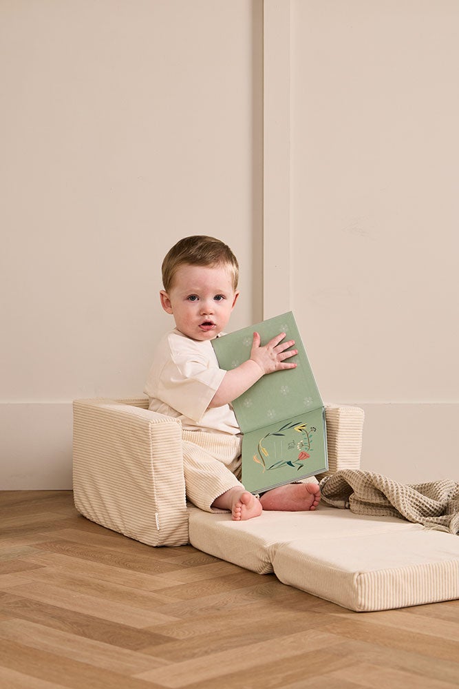 Armchair foldable off-white