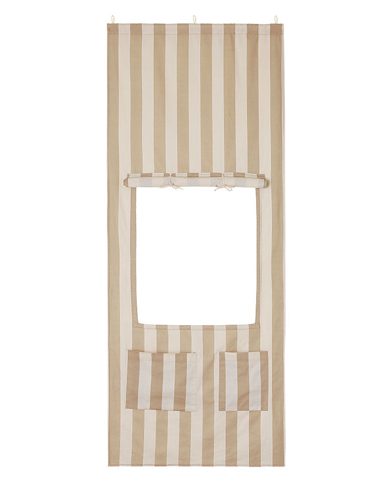 Doorway kiosk stripe beige